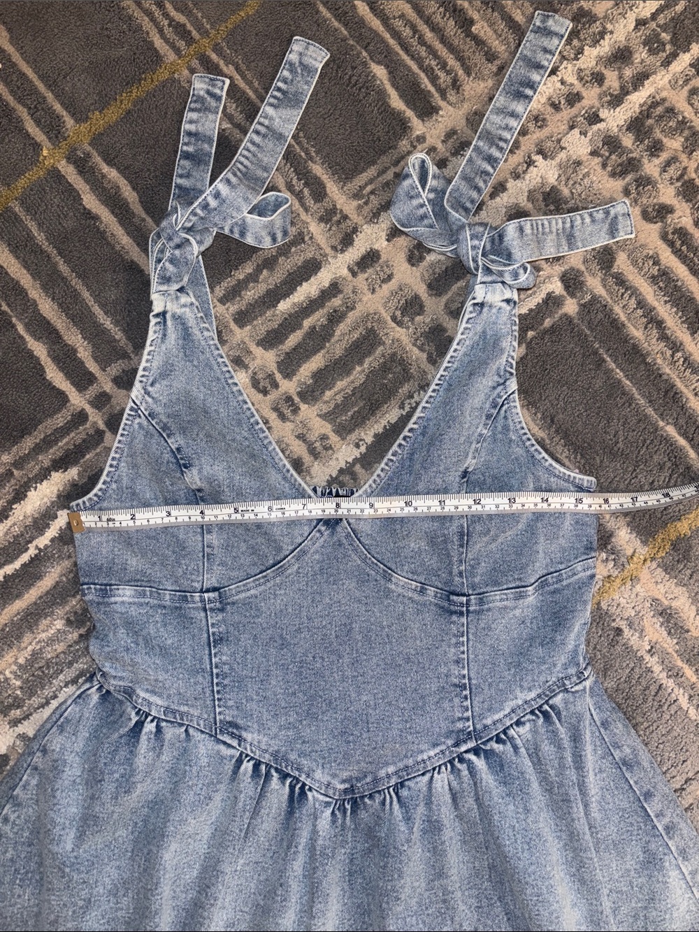 Light Wash Denim A-Line Dress - Picture 10 of 13